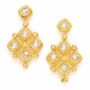 Byzantine Rose Cut Diamond Earrings