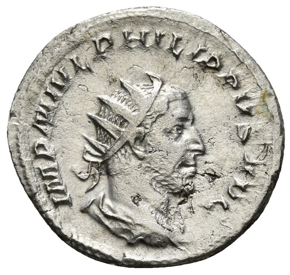 Philip I The Arab coin, Antoninianus Roman coin, ancient Roman silver coin, Roman Empire collectible, Philip I 244-249 coin, ancient coin investment, Roman numismatics, silver Antoninianus 24mm, historical Roman artifact, rare ancient coin