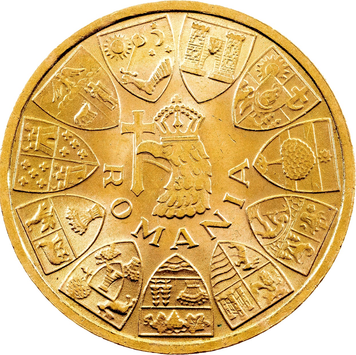 Gold 20 Lei 1944, King Michael I - Last King of Romania