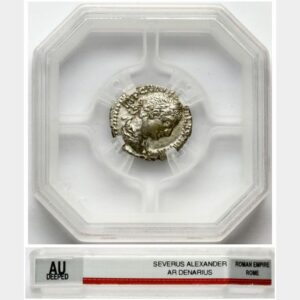 Roman Empire Silver Denarius of Emperor Severus Alexander (222–235 AD) — GENI Graded